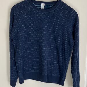 MARINE LAYER Juno Reversible Raglan Long Sleeve T in Navy/Blue Women’s Small